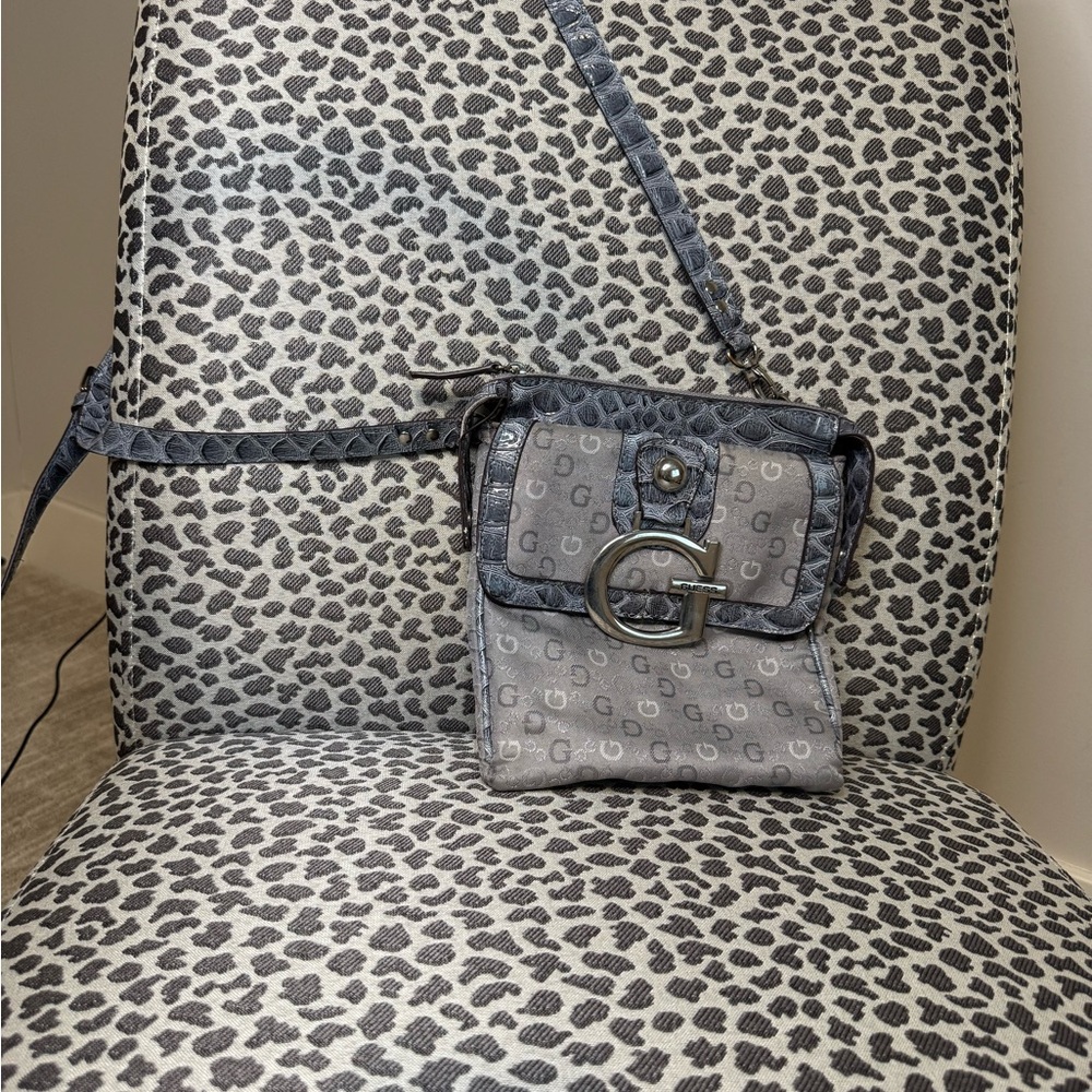 Guess Charcoal G-Logo Crossbody Bag